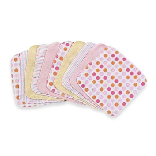 Image of Spasilk Baby 10 Pack Soft Terry Bath Washcloth Wipes