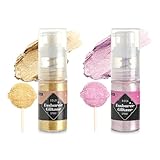Paillettes Comestibles Spray 5g x2 Colorant Alimentaire Poudre, Decoration Gateau Comestib...