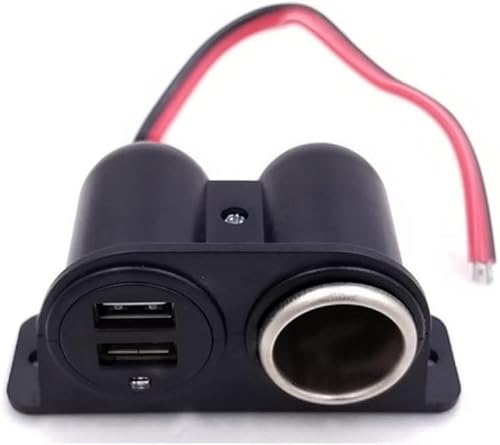 Body Socket 12V / 24V+3.1A Dual USB Charger Cigarette Lighter Car Adapter for Vehicle Truck SUV Motorcycle Boat