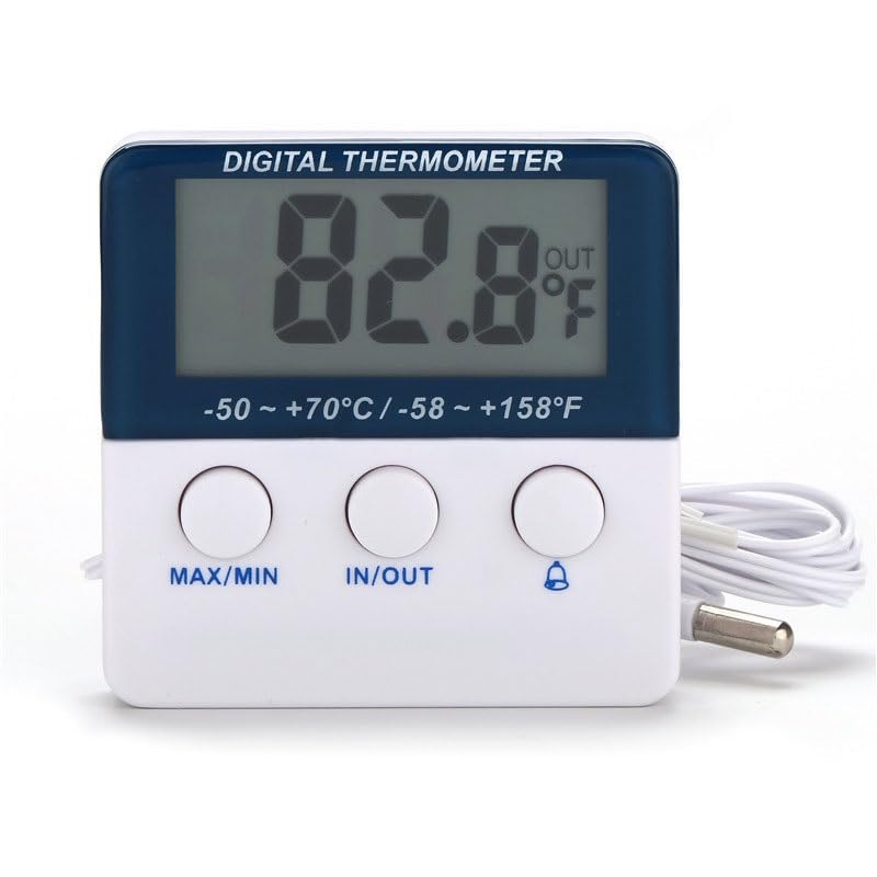 ABS Indoor Outdoor Electronic Thermometer Refrigerator Aquarium Temperature with Alarm Function