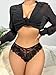 Avidlove Sexy Panties for Women Lace Underwear Cheeky Bikini Panties Soft Hipster Black M