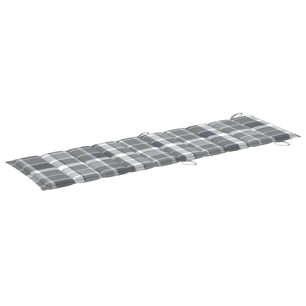 Lettini da giardino pieghevoli, 2 pezzi, con tavolo e cuscini in legno di acacia massiccio, set di sdraio per terrazza e giardino, impermeabile e portata fino a 110 kg