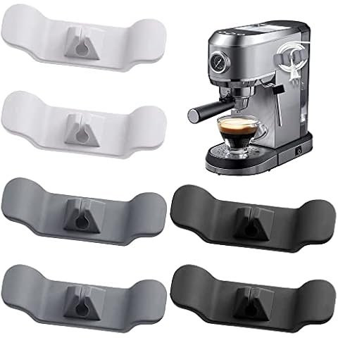 Pack of 6 Cable Holders, Cable Clips, Self-Adhesive Cable Winder, Cable Clips, Cable Organiser, Management, Cable Winder, Cable Shortener for Desk (2 Black + 2 White + 2 Grey) Cover
