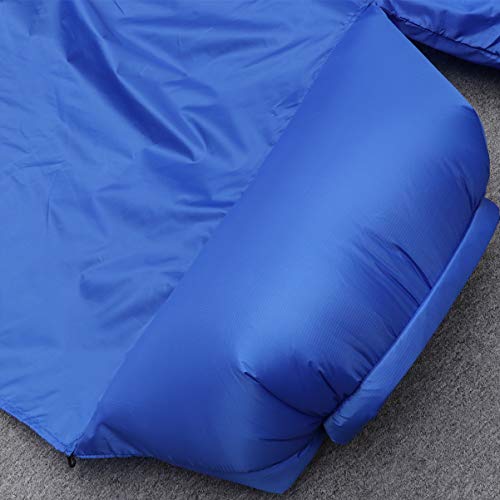 Almofada inflável para piquenique com travesseiros para acampamento e piquenique ao ar livre (azul)