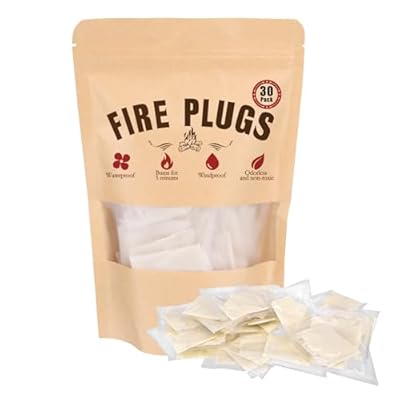 ZTTM Quick Instant Fire Starter, Waterproof Indoor & Outdoor Firestarter, 30 Pack, for Charcoal, Campfire, Fireplace, BBQ, Wood Stove Odorless and Non-Toxic