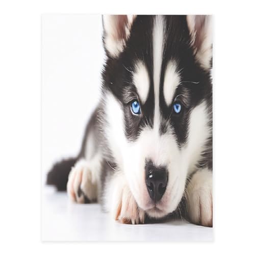 AUGUSTRUSH Husky Kristall-Aufkleber Klebefolie 26,5x20cm