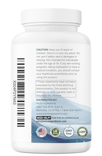 Micro Ingredients Pure Magnesium Complex 300ct (Chelated Glycinate/Malate/Taurate, 400mg) — view 8