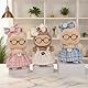 Insgesamt 3 Sätze Chic Style 17cm Puppe Kleidung Kleid & Zubehör enthalten: 3 Haarpinne, 3 Kleider - süße Kleidung für Dress up einzigartigen Stil (Puppe und Brille sind Nicht enthalten)