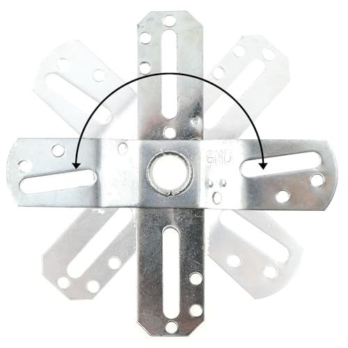 Image of MEETOOT 2 Sets Luminaire Mounting Bracket Swivel Lighting Crossbar Luminaire Crossbar Silver Cross Plate Suitable for Pendants Ceiling Light Wall Light and Fan Light