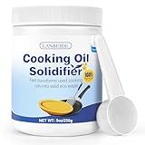 LANBEIDE Fry Cooking Oil Solidifier Powder - Hardens Up to 25 Cups, 100% Plant-Based Oil Hardener for Easy Disposal, 9 Oz