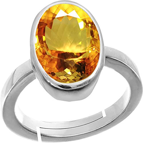 5.00 Carat / 6.25 Ratti Natural Yellow Topaz Gemstone Ring (Sunel...