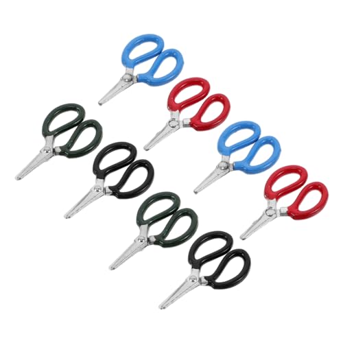 BESPORTBLE 8piezas Modelo De Mini Tijeras De Metal Realista para Casa De Muñecas Accesorios De Costura Miniatura Decoración De Escena De Juguete para Micropaisajismo y Proyectos De Casa De