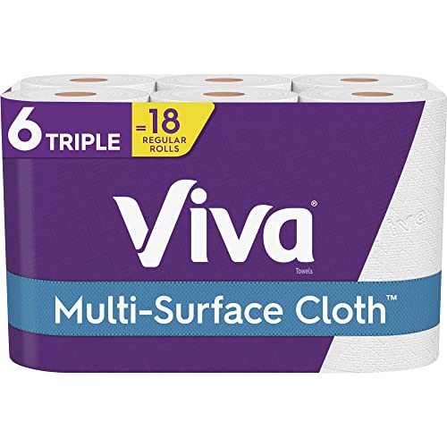 Image of Viva Multi-Surface Cloth Paper Towels, Choose-A-Sheet - 6 Triple Rolls = 18 Regular Rolls (165 Sheets Per Roll)