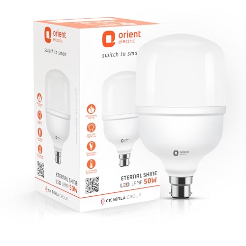 Orient Electric Eternal Shine LED Bulb | 50 Watts | 12 Months Warranty | Cool White (Pack of 1) | 25000 Hours + 180 degree coverage | BIS Certified