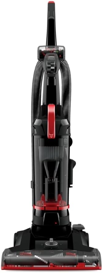 BIIISEELLL PowerForce Helix Turbo Rewind Pet, Upright Vacuum, Pet Friendly, Automatic Cord Rewind, Powerful Pet Hair Pickup, Extra-Wide Cleaning Path (Black & Red)