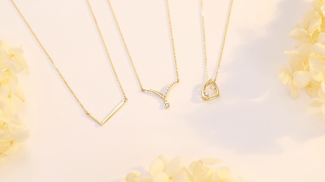 Amazon | [FANCIME] ネックレス レディース ダイヤモンド K18 ピンク