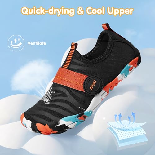 Image of ATHMILE Kids Water Shoes Boys Girls Water Shoes Quick Dry Barefoot Beach Sports Swim Pool Summer Shoes(Little Kid /Big Kid)