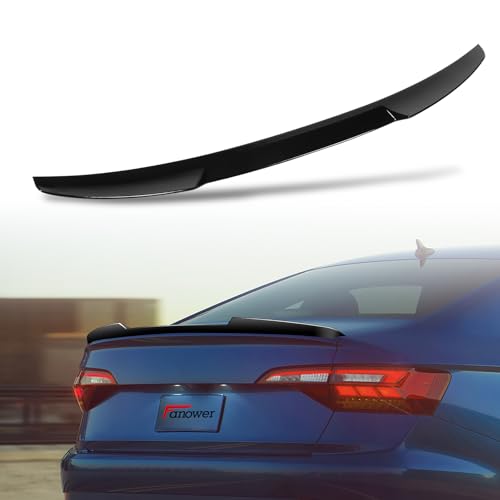 Safety Recall 66N5 / Rear Hatch Accessory Spoiler - 2018-2022 Volkswagen Tiguan 3 Fanower Rear Spoiler Wing Compatible with 2019-2024 for VW Jetta Sedan Comfortline/GLI/S/SE/SEL/Trendline 2019-2021 for VW Jetta Sedan Execline/GLI S/Highline/R-Line Gloss Black Rear Trunk Spoiler