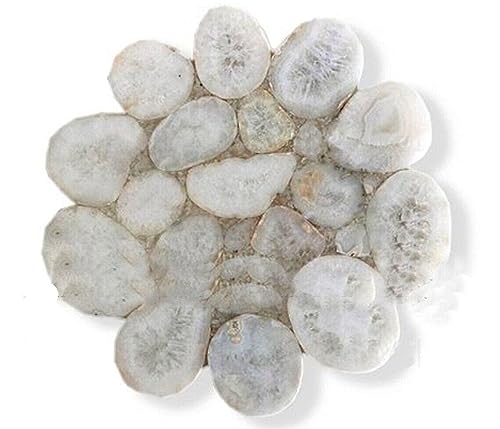 Dessus de table d'appoint en agate pour remplacer un plateau rayé - 2