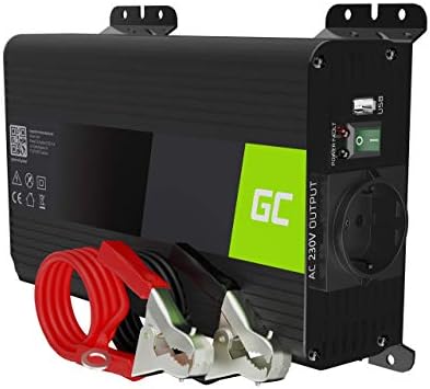 Green Cell® 300W/600W DC 12V do AC 230V Czysty Sinus Przetwornica Inwerter napięcia samochodowa Falownik solarny Konwerter Czysta fala sinusoidalna DC AC do pomp w piecach centralnego ogrzewania