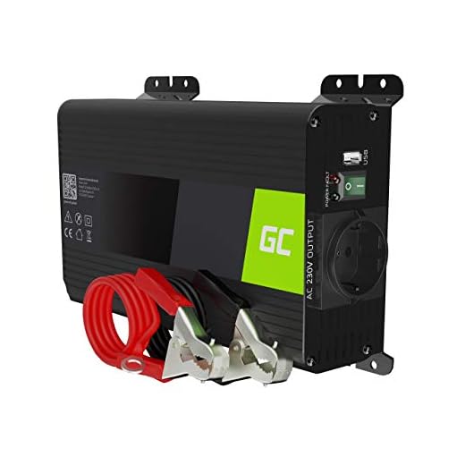 Green Cell PRO 300W/600W 12V till 230V Ren Sinusvåg Volt Spänningsomvandlare strömomvandlare effektomvandlare Pure Power Inverter DC AC växelriktare effektinverterare omvandlare