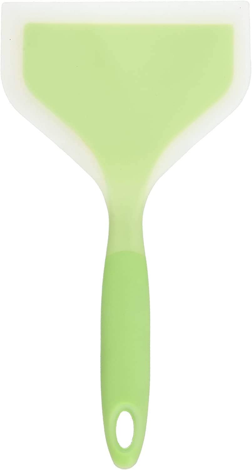 we3 Silicone Spatula for Cooking ? Wide, Heat Resistant, Non-Stick Omelette Turner, Flexible & Durable Kitchen Utensil for Frying, Flipping, Stirring ? Multicolor (Color Random)