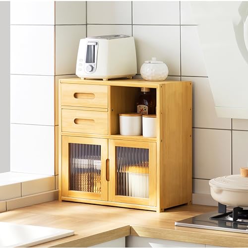 Buffet polyvalent de cuisine pour organiser la vaisselle et les épices au quotidien