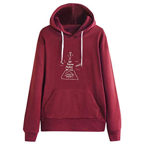 Sweat-shirt à capuche femme rouge imprimé lettre XS fini les hauts ternes