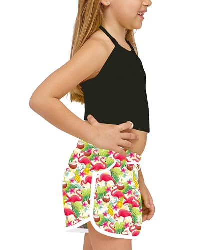 Image of Deerose Kids Hawaiian Swim Board Shorts Quick Dry Active Swim Trunk 5-14 Years