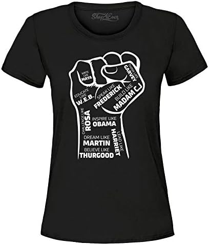 shop4ever Inspiring Black Leaders Fist Women’s T-Shirt
