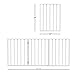 Pet Gate - 3-Panel Indoor Foldable Dog Fence for Stairs, Hallways or Doorways - 54x24-Inch Retractable Wood Freestanding Dog Gates by PETMAKER (White)