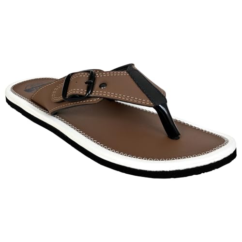 ALTEK Men Brown Flip Flop Slippers - Image 5