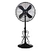 DecoBREEZE Adjustable Height Oscillating Outdoor Pedestal Fan, 18 In, Ebony