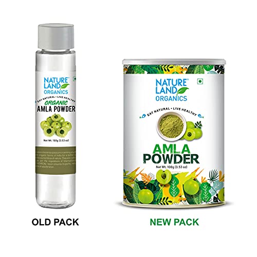 Image of Natureland Organics Amla Powder 100gm - Organic Healthy Powder (Pack of 3)