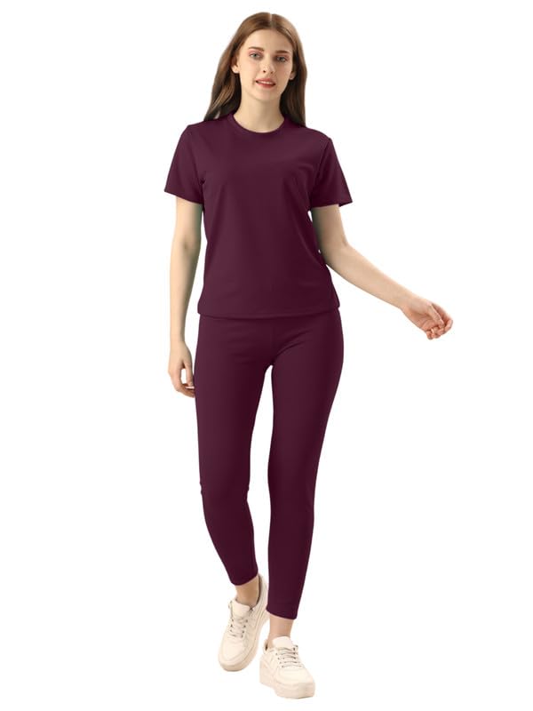 Image of DTR FASHION Cotton Blend Styled With Solid Lining Tracksuit | Co-ord Set For Women| Active Wear Suit Set For Women