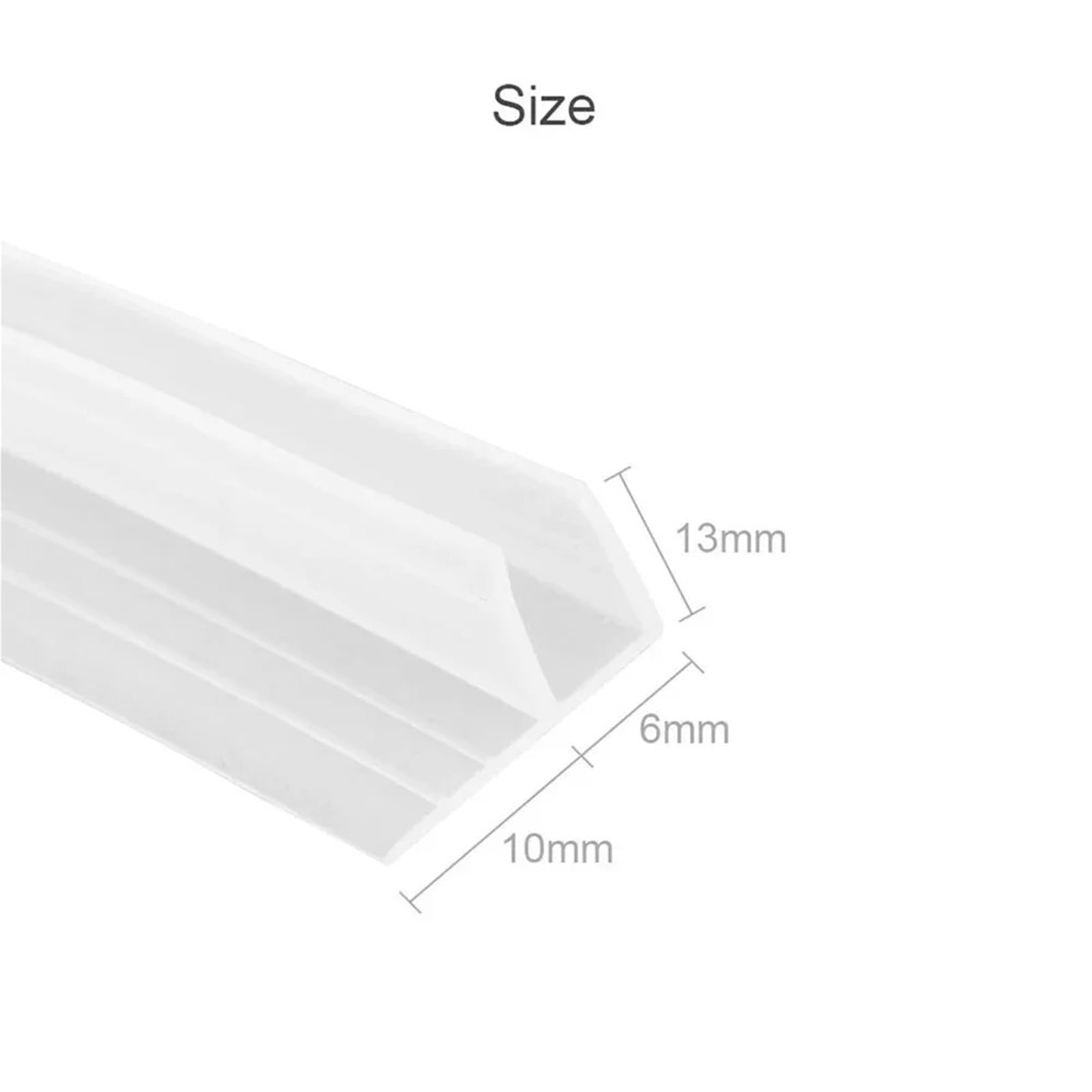 4,0 m F-Form Bad Duschwand Türdichtungsstreifen for Glas 6 mm Dichtungsspalt Hausgarten Duschen Badewannen Teile für Duschtüren, Glas