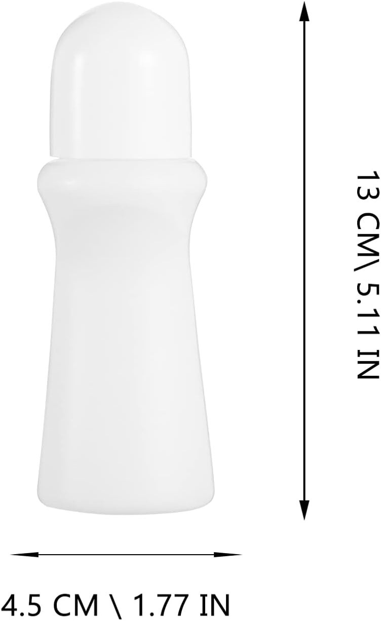 Lurrose Empty Refillable Roll on Bottles Plastic, 75ml DIY Containers Bulk Essential Oil Roller Bottles for Essential Oil Perfumes Balms, 8pcs