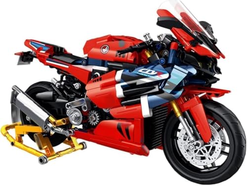 FULHOLPE Motorcycle Building Kit for Honda CBR1000RR Superbike, Build A Model Motorcycle, MOC Racing Motorcycle Building Blocks Compatible with Major Brands Motorbike - 1017 Pieces