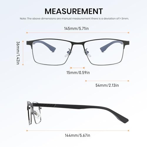 Image of Cyxus Carbon Fiber 99% Blue Light Glasses Men Women, 23g Semi-rim Square Frame for Computer Gaming