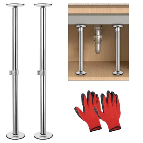 Undermount Sink Brackets, Stainless Steel Adjustable Sink Legs Installation and Repair Kit Support...