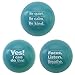 Teacher Peach Motivational Stress Ball Assortment Stress Relief Toys for Kids and Adults - Best as Inspirational Teacher Gift or Office Gift for Coworkers - 3 Pack, Teal (7 Colors Available)