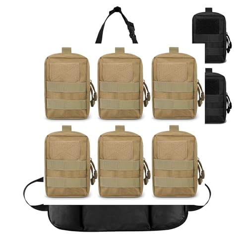 Image of 6-Pack Molle Pouch Tactical Molle Pouches Compact Utility EDC Waist Bag Pack