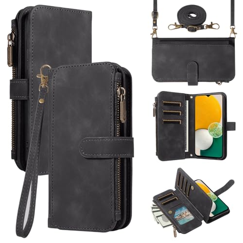 Coque Samsung Galaxy A13 5G avec vitre en verre trempé et porte-cartes