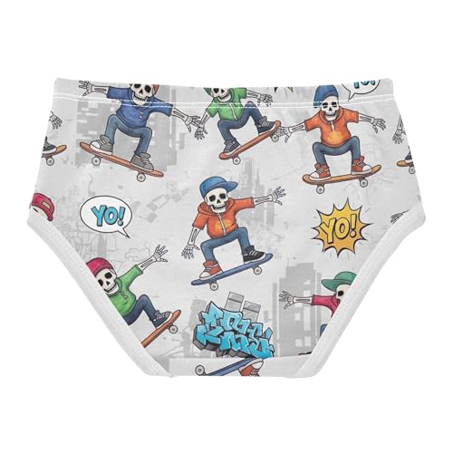 Animal Toddler Underwear Floral 2t Cotton Panties Little Girl Cartoon Skeletons Skateboarding Kids Briefs Undies2