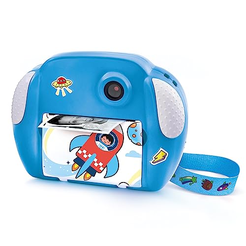 Photo Creator Kids Instant Camera Blue - Print Photos Instantly | Video Recording, Fun Filters, Stickers & Markers for Personalised Creations | Print Over 250 Photos | Ages 4+