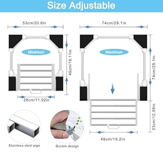 Kiss Core Washer Dryer Stacking Kit 29 inch, Universal Washer and Dryer Stacking Kit with Pull Out Drying Rack, Adjustable 29"/28"/27"/26"/25"/24" Stacking Kit with Ratchet Strap