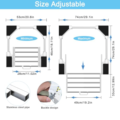 Image of Kiss Core Washer Dryer Stacking Kit 29 inch, Universal Washer and Dryer Stacking Kit with Pull Out Drying Rack, Adjustable 29 inch /28 inch /27 inch /26 inch /25 inch /24 inch Stacking Kit with Ratchet Strap