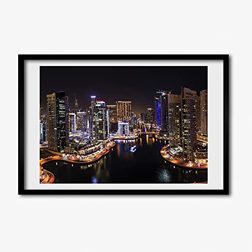 Cadre en bois moderne 60x40 cm avec tableau photo décoratif contre les murs vides