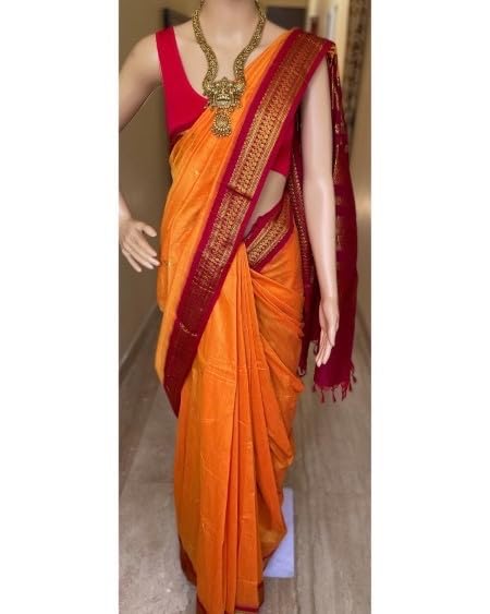 Image of South Cotton Gadwal Saree for Women | Celebrity Inspired Traditional Ethnic Wear | Chettinad & Kalyani Cotton Sarees | Soft Cotton Saree with Blouse Piece