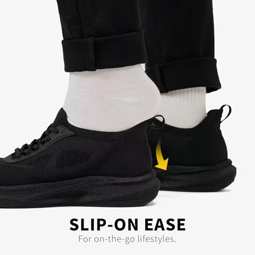 Image of ITAZERO Men's Wide Toe Box Wide Width Hands-Free Slip-On Shoes, Walking Sneakers with Arch Support for Plantar Fasciitis, Diabetic Swollen Feet